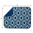 thumbnail image 5 of XL Reversible Microfiber Dish Drying Mat, Double Trellis, Navy, 18" x 24", 5 of 7