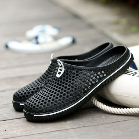 

Cathalem Hollow Casual Men Shoes Flops out Couple Sandal Shoes Beach Flip Unisex Men s Rain shoes Work Shoes for Boys Black 45