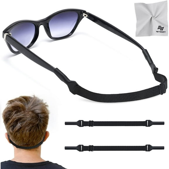 Glasses Straps, Adjustable Eyewear Retainer (2 Pcs 13inch) - No Tail Sunglasses Strap For Men's Glasses Straps, Kids' Glasses Straps, Women's Glasses Straps