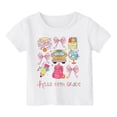 thumbnail image 2 of Hiijoy Girls White T Shirt Back To School Cute Graphic Short Sleeved Tee Top, Sizes 3-14, 2 of 4