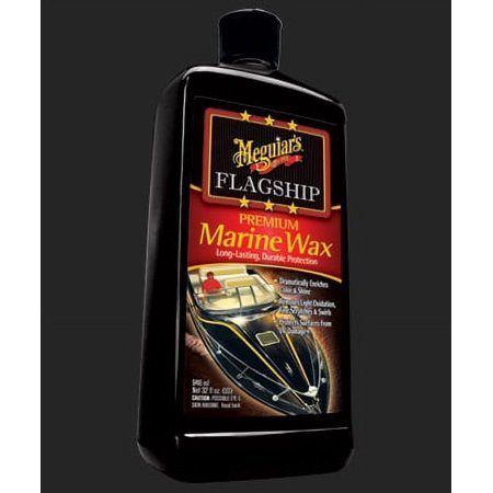 Meguiar's Flagship Premium Marine Wax, Off-White, Liquid - Boat Polish, 32 Oz
