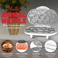 thumbnail image 2 of Mini Máquina para Waffles con 12 Moldes de Animales SugarWhisk para Niños, 2 of 6