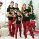 thumbnail image 3 of Merry Xmas Letter Print Family Pajamas Set Short Sleeve T-Shirt+Long Pants 2 Pieces Home Suit Mom Dad Kids Matching Outfits Pjs, 3 of 4