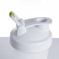 thumbnail image 4 of Botella de licuadora de avena durante la noche - Personalizada para avena durante la noche - SIN BOLA DE BATIDOR - Línea de llenado de leche - Transparente/Blanco/Verde - Tapa con bucle de 20 onzas, 4 of 5