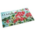 thumbnail image 2 of Geraniums and Yellow Butterflies Embossed Floor Mat, 2 of 2