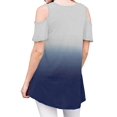 thumbnail image 3 of DYMADE Women Blouse Cold Shoulder Short Sleeve Swing Tunic Tops, 3 of 4