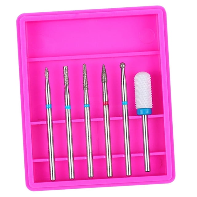de Cortadores de Uñas de 6 Piezas, Manicura, Pedicura, Accesorio, - 2 02 Yinane Broca de carburo para uñas