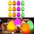 thumbnail image 3 of Juego de 12 huevos de Pascua colori de 2 "para relleno de bolsas, decoración del hogar, favores de fiesta temática de Pascua, búsqueda de huevos de Mezclado Sunnimix Huevos de Pascua, 3 of 8