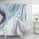thumbnail image 3 of Cortina de ducha azul granito mármol blanco gris abstracto patrón marrón negro hogar decoración de baño poliéster impermeable tela 72x72 pulgadas conjunto con ganchos Feliz Sencillez, 3 of 3