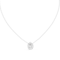 thumbnail image 4 of ZUWELRIA 0.88 Carat Stylish Pear Cut Moissanite Diamond Necklace Pendant with Chain for Women | 18K White Gold Plated Silver | Pendant for Engagement, 4 of 7