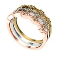 thumbnail image 2 of 0.3 ct Brilliant Round Cut Simulated Champagne 18K White/Rose/Yellow Gold Stackable Band SZ 8.5, 2 of 6