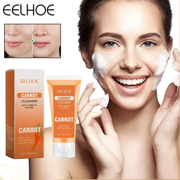 XYAIYT Carrot Cleansing Milk for Oil Control and Reduction with Deep Purifying Action,Brightening and Moisturizing Formula,Revitalize All Skin Types,3.4fl oz