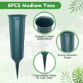 thumbnail image 4 of 10PCS Grave Flower Holder, 4PCS Large Cemetery Vases for Grave with Base, 6PCS Memorial Floral Vases with Spikes for Ground Lawn, 4 of 7
