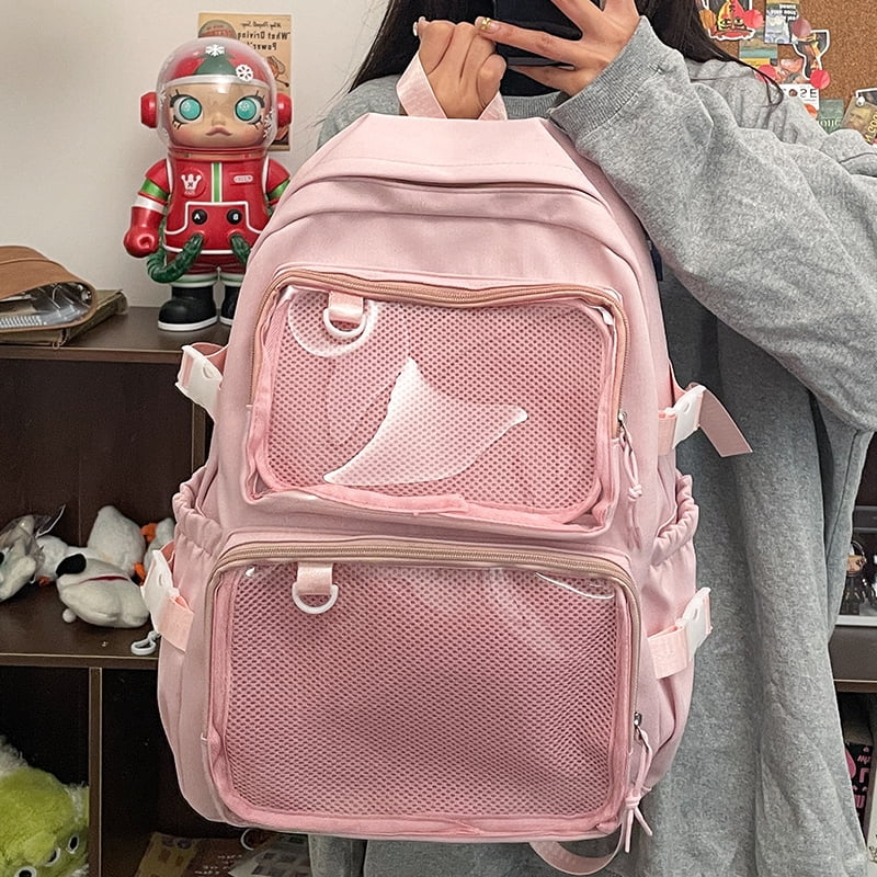 Japanese Style Transparent Ita Bag Comic Cons Large Capacity Women Backpack Fashion School Bags for College Student JK
