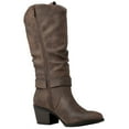 thumbnail image 3 of GLOBALWIN Women's Brown Knee High Cowboy Cowgirl Boots 5.5M, 3 of 7