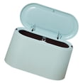 thumbnail image 4 of YOSADIER Blue Desktop Trash Can with Pop Up Lid for Office Countertop Plastic Waste Container, 4 of 8