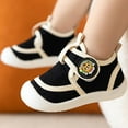 thumbnail image 6 of Siilsaa Shoes Baby Boy Girl Shoes Soft Rubber Sole Sneakers Hook and Loop Comfortable Anti-Slip Ankle Boots Cartoon Walking Shoes Black,9, 6 of 8