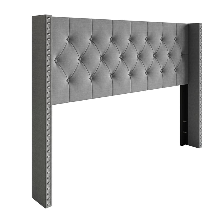 Home Design Grinnell King Button-Tufted Wingback Headboard photo 4