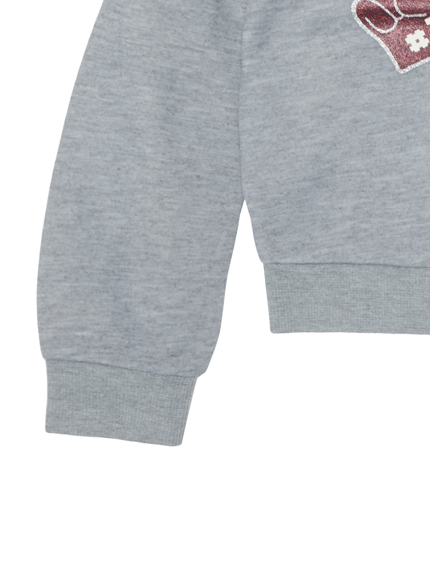 Planet Gold Girls Game Day Graphic Sweatshirt with Hair Clip, Sizes 4-18