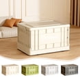 thumbnail image 1 of Caja grande plegable para guardar ropa | Contenedor organizador de plástico | Beige Negro Verde Gris | Impermeable, resistente, apilable | 43x28,5x24,5cm | Armario para el armario del hogar y, 1 of 8