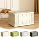 thumbnail image 1 of Caja grande plegable para guardar ropa | Contenedor organizador de plástico | Beige Negro Verde Gris | Impermeable, resistente, apilable | 43x28,5x24,5cm | Armario para el armario del hogar y, 1 of 8