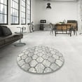 thumbnail image 3 of Ahgly Company Indoor Rectangle Contemporary Dark Gray Trellis Area Rugs, 2' x 3', 3 of 6