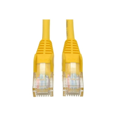 Eaton Tripp Lite Series Cat5e 350 MHz Snagless Molded (UTP) Ethernet Cable (RJ45 M/M), PoE - Yellow, 3 ft. (0.91 m) - Patch cable - RJ-45 (M) to RJ-45 (M) - 3 ft - UTP - CAT 5e - molded, snagless, stranded - yellow