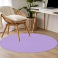 thumbnail image 4 of Purple Round Area Rug 3.3 FT, Non Slip Small Entryway Kitchen Mat, Modern Pure Lavender Purple Washable Soft Circular Rug Non-Shedding Door Mat for Bathroom Playroom Kids Room, 4 of 9