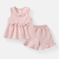 thumbnail image 2 of Bigetiay Bow Tie Girls Tank Top with Floral Lace Casual Summer Outfit for Toddler And Kids Set, Size 12-18 Months, 2 of 9