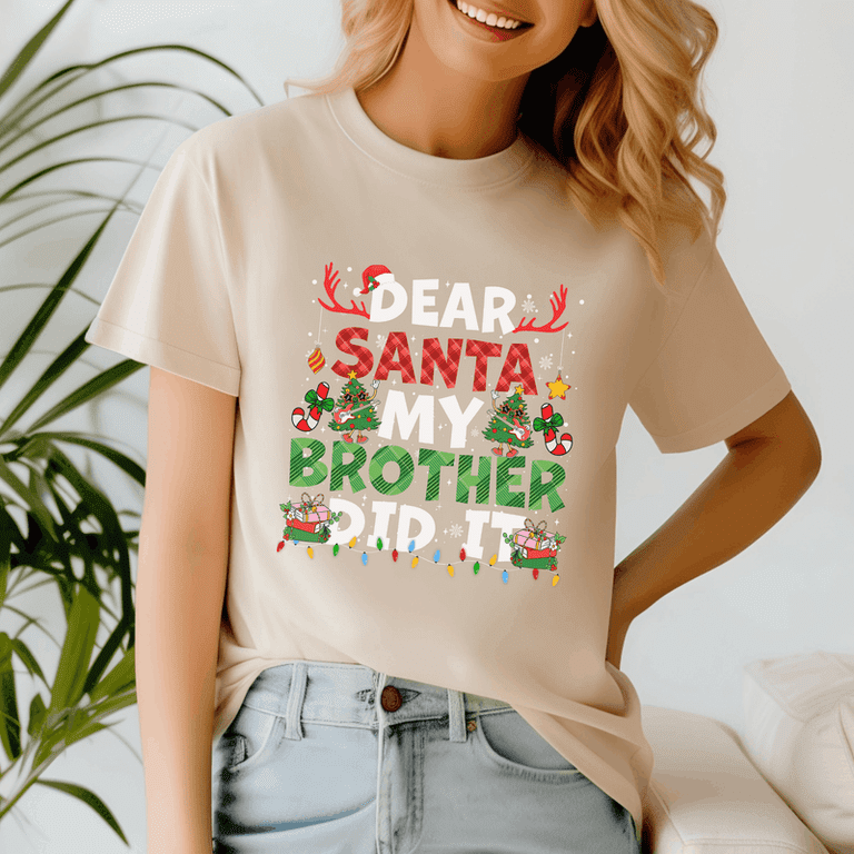 tiorhooe Kerstshirt voor dames, grappig Kerstmis T-shirt In My Merry Era Christmas Shirt, beige1, XXL