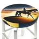 thumbnail image 3 of Disketp Azure Sky Western Desert Cowboy Funda Redonda para Taburete, Funda de Cojín para Silla de Bar Suave y Elástica-14 inch, 3 of 7