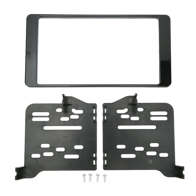 Fascia de radio estéreo para automóvil kit de instalación de tablero de doble DIN Combinación perfecta Fácil de instalar ABS Negro brillante para actualización ANGGREK Otros