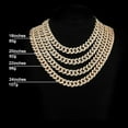 thumbnail image 5 of Cuban Link Chain Miami Cuban Necklace Gold/Silver Plated Diamond Cut Stainless Steel Chain for Men Women 13mm Iced Out Hip Hop Jewelry, 5 of 7