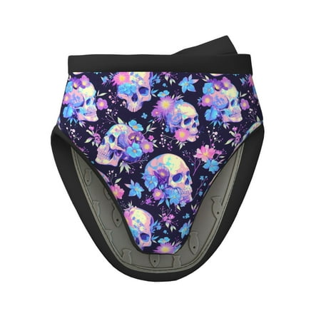 

Pofeuu cool flower Skull Print Thickened Mini Silicone Oven Mitts Heat Resistant Rubber Oven Mitt Gloves Finger Pinch Grips Pot Holder Silicone Potholder