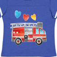 thumbnail image 4 of Inktastic Valentine's Day Fire Truck with Hearts Boys or Girls Toddler T-Shirt, 4 of 5