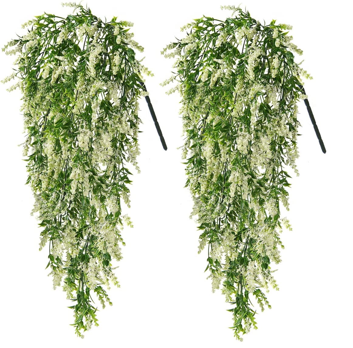 Fake Hanging Flower, 2PCS Artificial Lavender Vine Hanging Plants Fake