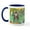 White/Navy Inside, variant on CafePress - Irises / Tiger Cat Large Mug - 11 oz Ceramic Mug - Novelty Coffee Tea Cup