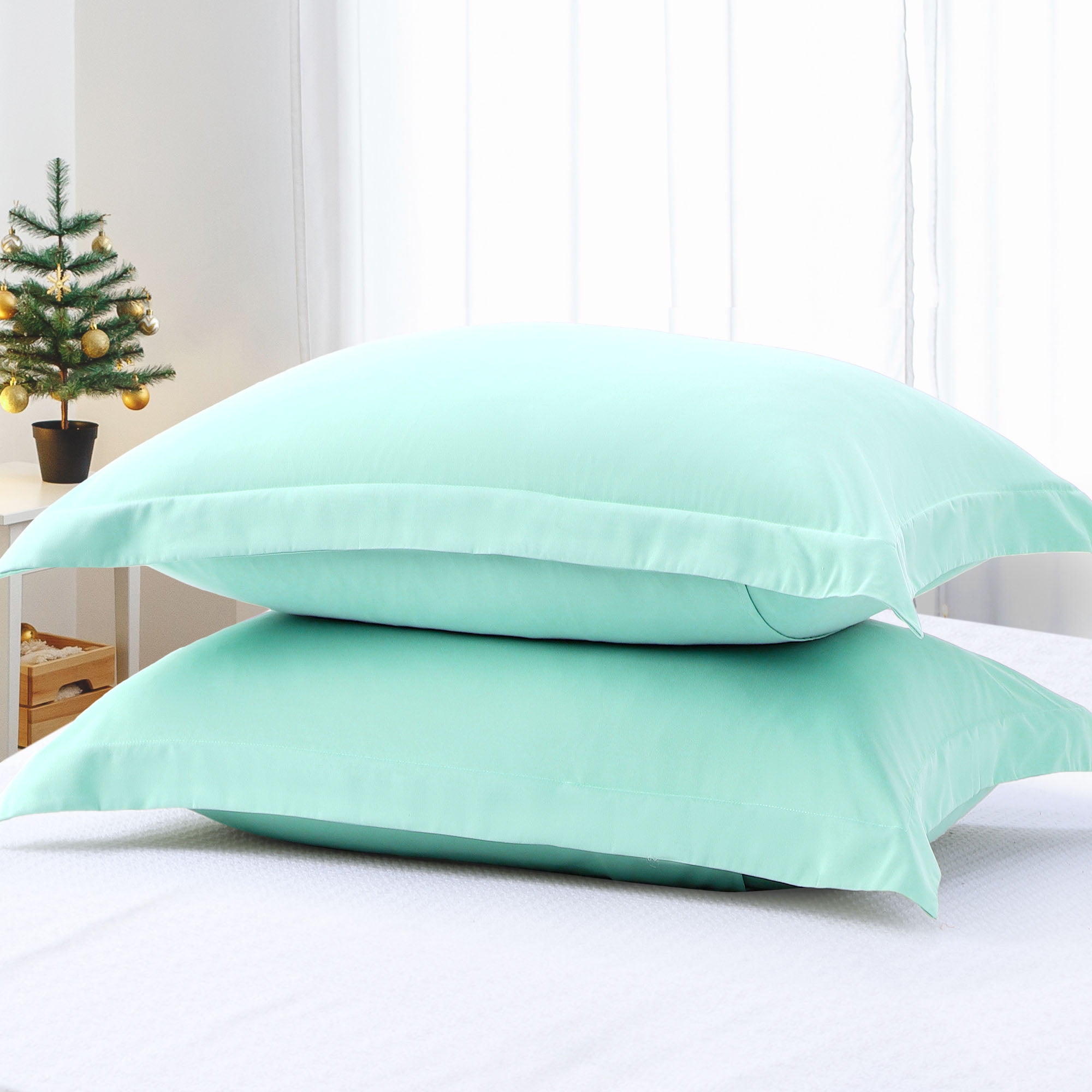 Mint green pillow shams hotsell