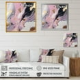 thumbnail image 4 of Designart "Pink And Gold Mysterious Marble VI" Abstract Marble Wall Art Living Room, 4 of 5