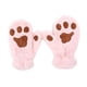 thumbnail image 4 of Guantes de invierno cálidos, guantes de felpa suaves, mitones, guantes de moda para mujer, guantes con diseño de pata de dibujos animados. Rosa, 4 of 9