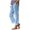 Light Blue, variant on Vivianyo HD Women's Linen Pull On Casual Long Pants, Fall Lightweight Elastic Waist Straight Leg Full Length Trousers for Travel Daily Casual Wear, Sizes S-5XL
