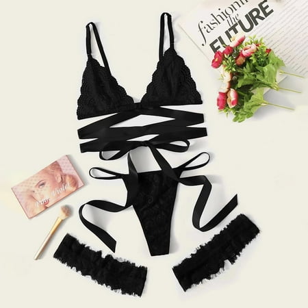 uublik Valentines Lingerie Set for Women Plus Size Lace Sexy Naughty Bodysuit Babydoll