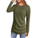 thumbnail image 2 of Camiseta de maestra/o,Camisa de manga larga a rayas para mujer, blusa de cuello redondo, mezcla de poliéster y elastano, ligera y transpirable, ideal para otoño y uso informal, sopatenor, 2 of 8