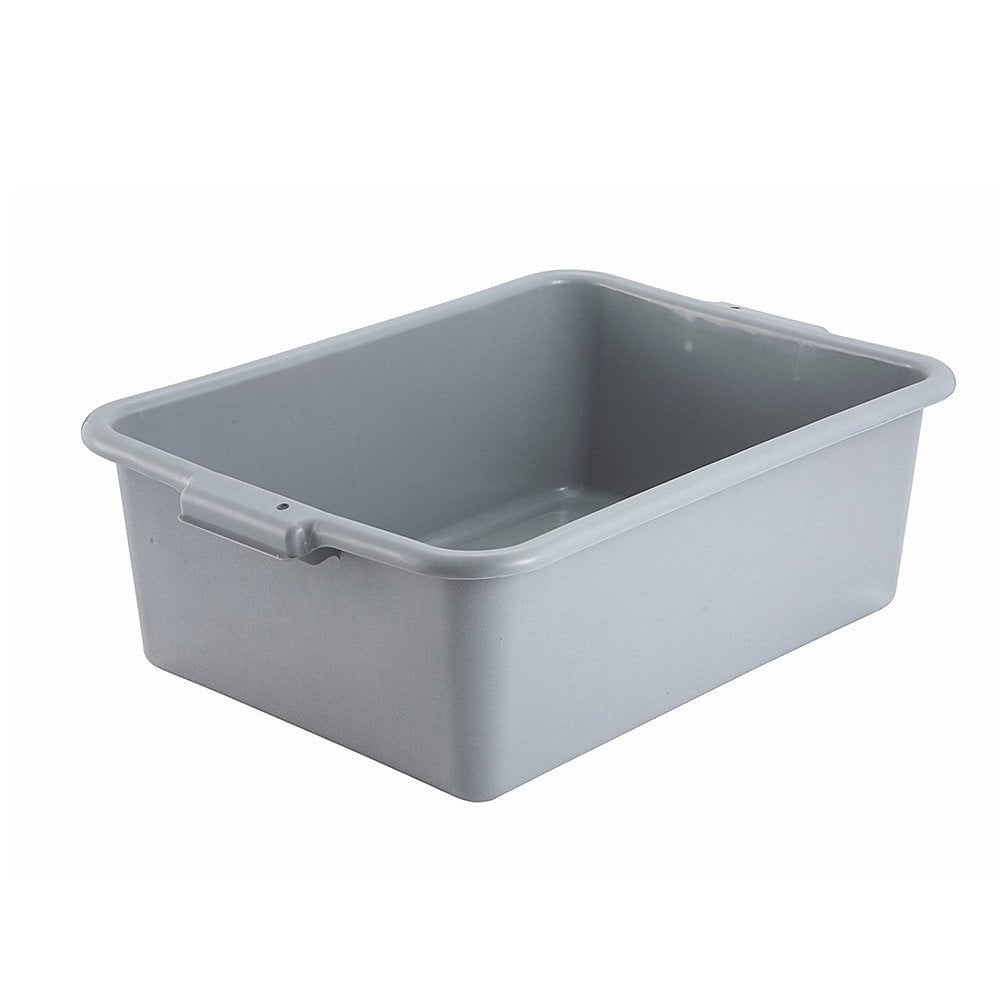 Winco PL7G 7in Plastic Dish Box, Grey