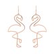 thumbnail image 1 of 1 par de pendientes colgantes de flamencos huecos geométricos creativos de moda para mujeres y niñas (E2008), 1 of 7