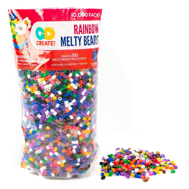 Go Create Rainbow Melty Beads, 11 Colors, 10,000 Plastic Beads