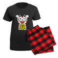 thumbnail image 5 of CafePress - Lucky Cat Pajamas - Women's Short Sleeve Print T-Shirt and Pants Dark Cotton Pajama Set, 5 of 7