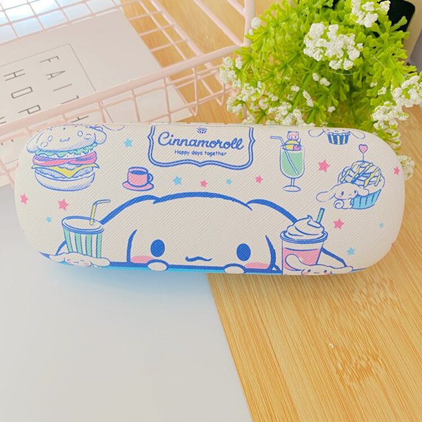 Sanrio Estuche para gafas de hello kitty, caja de almacenamiento de dibujos animados, perro, canela, melodía, Kuromi, pudín Fivean unisex