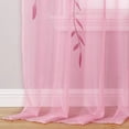 thumbnail image 6 of Willow Leaf Sheer Curtains, Vine Patterned Green Sheers Rod Pocket Leaves Voile Drapes Botanical Window Curtain for Living Room Balcony Sunroom Closet Doorway, 39x82inch, Yellow, 6 of 7
