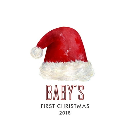 Baby's First Christmas Ornament 2019, Gender Neutral Santa Hat Baby's 1st Christmas Unisex Baby Boy or Girl Ceramic Present Baby Shower Keepsake Mom 3